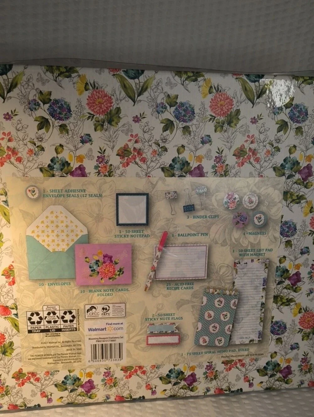 The Pioneer Woman Teal Floral Desk Stationery Set 59 Piece Collection